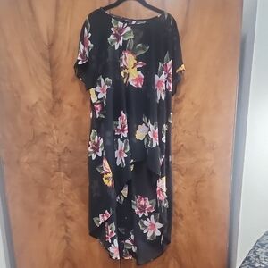 Floral Black Dress